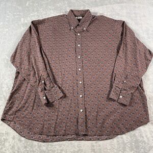 Hamilton Shirt Co Men 16.5 33Brown‎ Horse Print Preppy Stretch Office Luxury